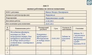 Оценка персонала в период испытательного срока