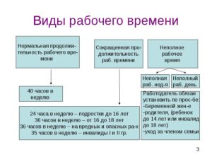 Виды режимов рабочего времени