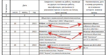 Запись в трудовой книжке о приеме генерального директора: образец 2021