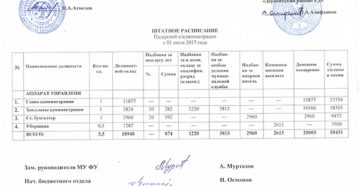 Печать на штатном расписании нужна или нет